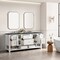 James Martin Vanities Breckenridge 72in Double Vanity, Bright White w/ 3 CM Charcoal Soapstone Top 330-V72-BW-3CSP - alternate 5